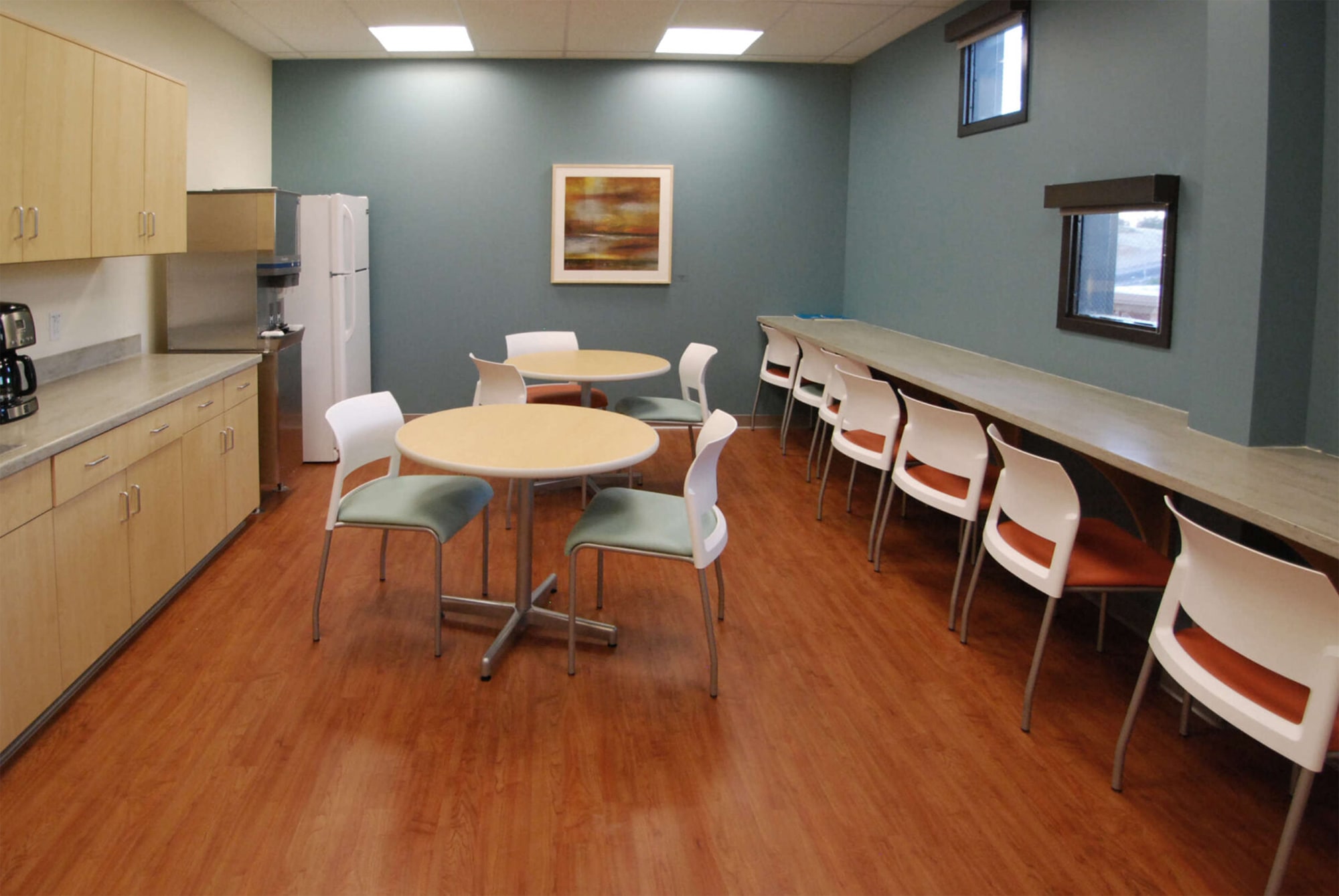 Staff break room at Office at the Hillcrest Mental Health Facility