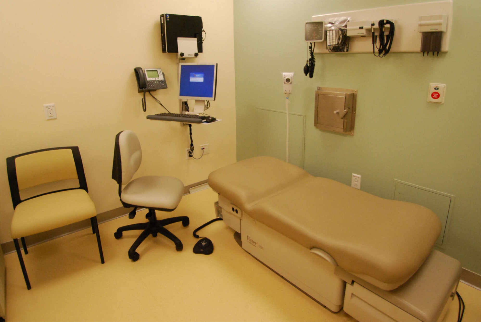 Exam room at the Hillcrest Mental Health Facility