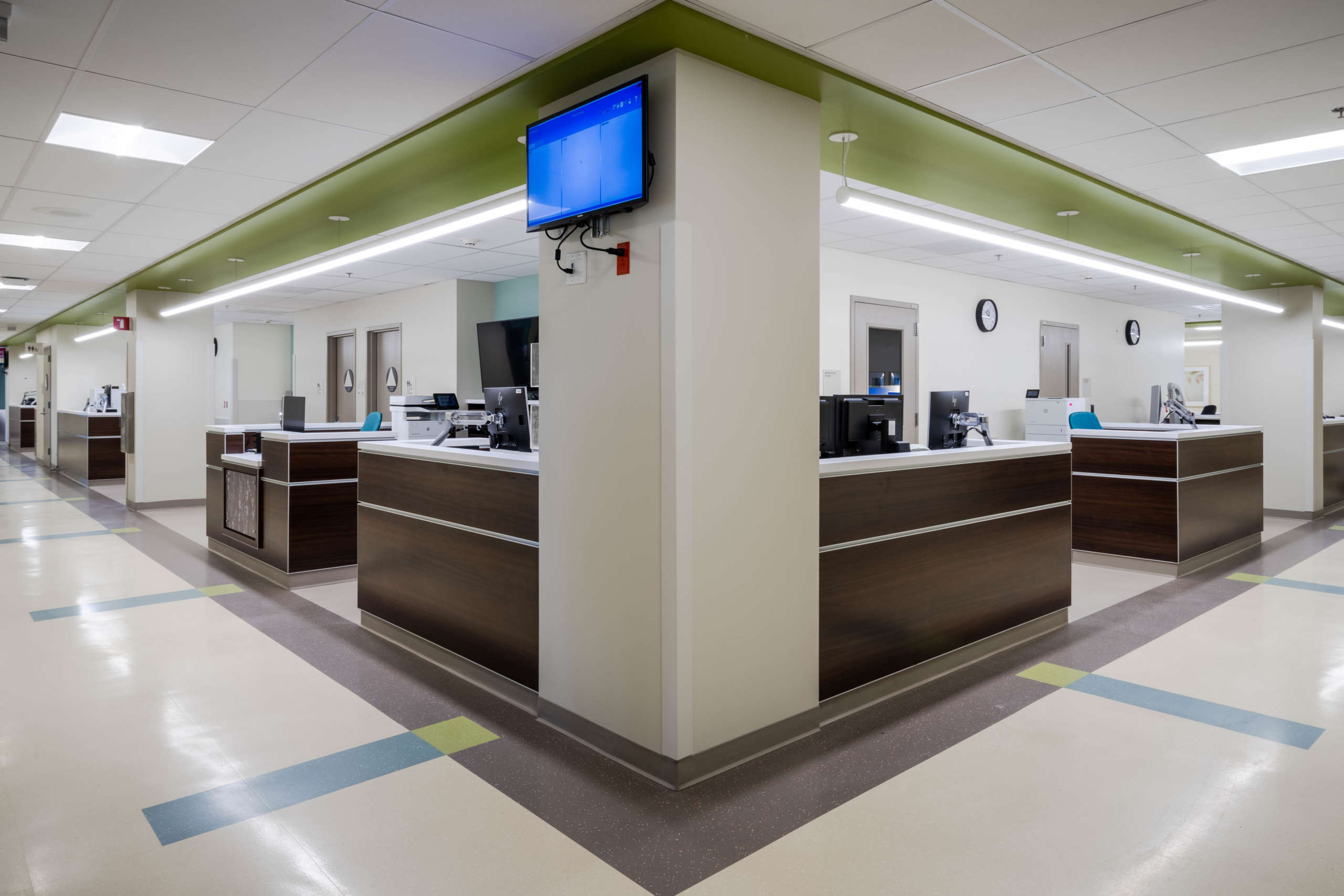 Check-in/admin area at Kaiser Permanente South Sacramento Medical Center 